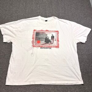 Brain Dead Interpol Band Tee Mens XXL White Graphic Print Atiba Jefferson 2022